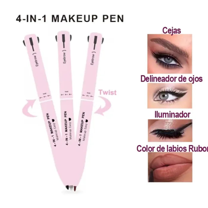Lápiz de maquillaje 4 en 1 multifuncional