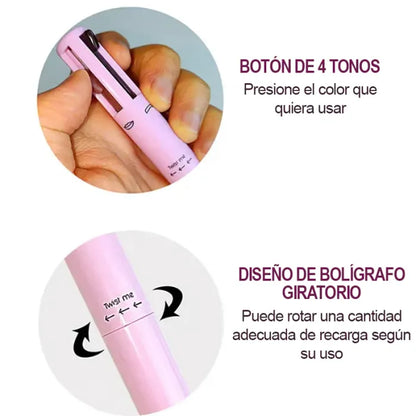 Lápiz de maquillaje 4 en 1 multifuncional