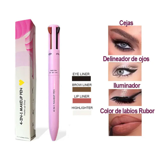 Lápiz de maquillaje 4 en 1 multifuncional