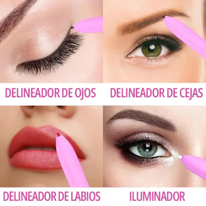 Lápiz de maquillaje 4 en 1 multifuncional